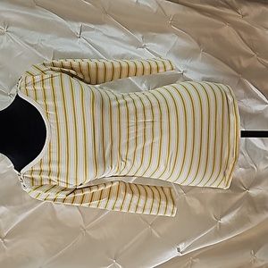 Matilda Jane Sunny Stretch Boat Neck Striped Shirt size S